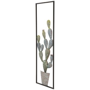 Mauro Ferretti decor de perete cactus cadru 31x2.5x90 cm verde albastru deschis