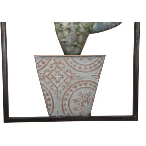 Mauro Ferretti decor de perete cactus cadru 31x2.5x90 cm verde albastru deschis