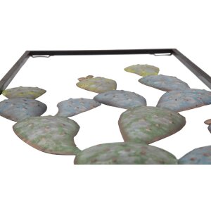 Mauro Ferretti decor de perete cactus cadru 31x2.5x90 cm verde albastru deschis