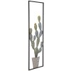 Mauro Ferretti decor de perete cactus cadru 31x2.5x90 cm verde albastru deschis