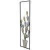 Mauro Ferretti decor de perete cactus cadru 31x2.5x90 cm verde albastru deschis