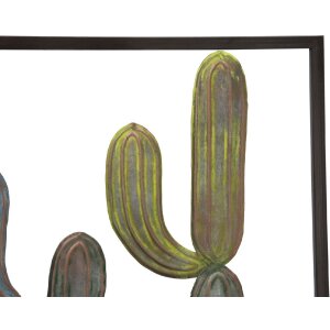 Mauro Ferretti decor de perete cactus cadru 50x1.3x50 cm verde albastru deschis