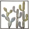 Mauro Ferretti decor de perete cactus cadru 50x1.3x50 cm verde albastru deschis