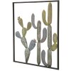 Mauro Ferretti decor de perete cactus cadru 50x1.3x50 cm verde albastru deschis