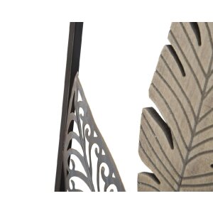 Mauro Ferretti decor de perete frunze 30.5x1.9x91 cm aur argint