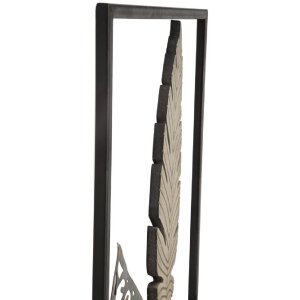 Mauro Ferretti decor de perete frunze 30.5x1.9x91 cm aur argint