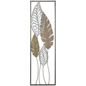 Mauro Ferretti Wanddeko Blätter 30,5x2,5x99,5 cm gold silber