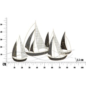 Mauro Ferretti Wandpaneel Veliero 91x2,5x55,9 cm mehrfarbig