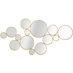 Mauro Ferretti panou de perete cu oglinzi 100x2.3x51.5 cm de culoare aurie