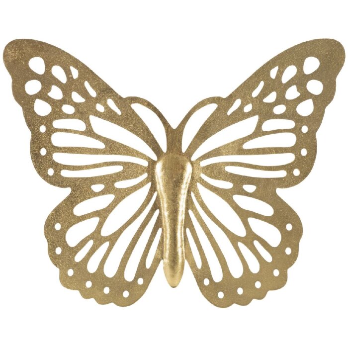 Mauro Ferretti Wanddeko Schmetterling 43x2x35 cm goldfarben