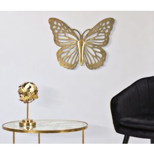 Mauro Ferretti Wanddeko Schmetterling 43x2x35 cm goldfarben
