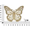 Mauro Ferretti Wanddeko Schmetterling 43x2x35 cm goldfarben