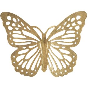 Mauro Ferretti decor de perete fluturi set 4 buc. 35x2x2916x2x12 cm de culoare aurie