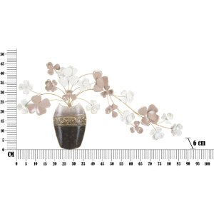 Mauro Ferretti Wandpaneel Vase 87,5x6x46 cm mehrfarbig