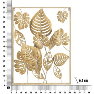 Mauro Ferretti panou de perete Jungle 60x80x6.5 cm de culoare aurie