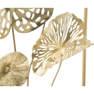Mauro Ferretti Wandpaneel Goldene Blumen 50x5x50 cm...