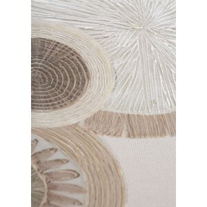 Mauro Ferretti Wandbild Circly mit Applikation 50x3,2x100 cm cremefarben