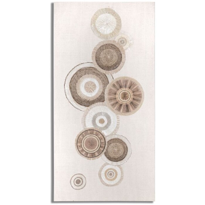 Mauro Ferretti perete mural Circly cu aplicații 50x3,2x100 cm crem