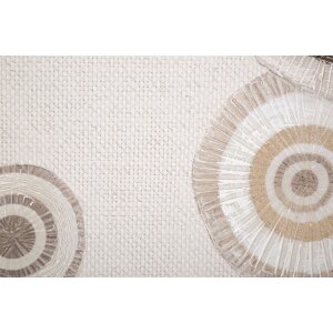 Mauro Ferretti perete mural Circly cu aplicații 50x3,2x100 cm crem