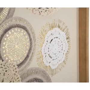 Mauro Ferretti perete mural Circly cu aplicații 45x3.2x60 cm crem
