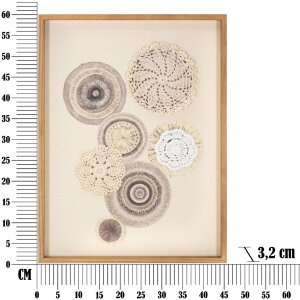 Mauro Ferretti perete mural Circly cu aplicații 45x3.2x60 cm crem