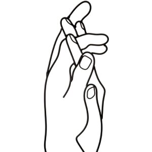 Mauro Ferretti panou de perete Simply Hands 40x1x55 cm negru