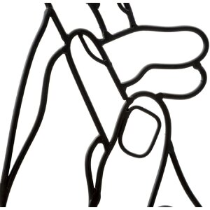 Mauro Ferretti panou de perete Simply Hands 40x1x55 cm negru