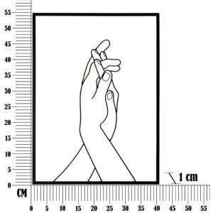 Mauro Ferretti panou de perete Simply Hands 40x1x55 cm negru