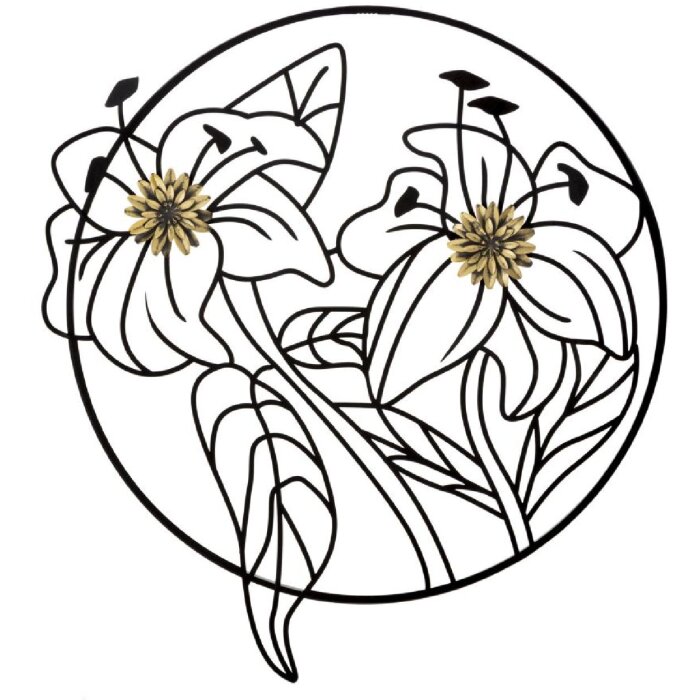 Mauro Ferretti panou de perete Simply Flotis 63x2x69 cm negru auriu