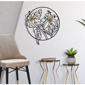 Mauro Ferretti panou de perete Simply Flotis 63x2x69 cm negru auriu