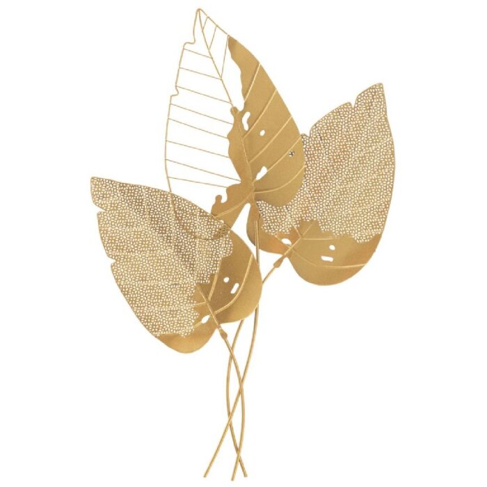 Mauro Ferretti panou de perete frunze de toamnă 53x4x84.5 cm de culoare aurie