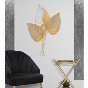 Mauro Ferretti panou de perete frunze de toamnă 53x4x84.5 cm de culoare aurie