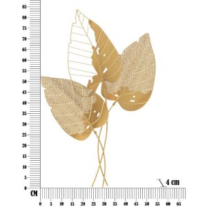 Mauro Ferretti panou de perete frunze de toamnă 53x4x84.5 cm de culoare aurie
