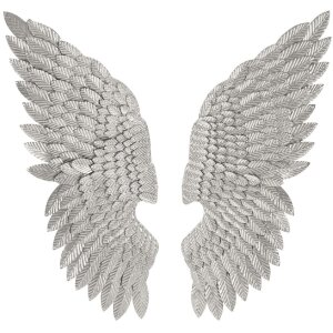 Mauro Ferretti panou de perete Ali Beauty Set 2 piese 37,5x3x100 cm argintiu