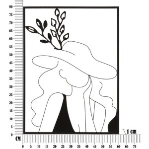 Mauro Ferretti panou de perete Elegant 60x1x80 cm negru