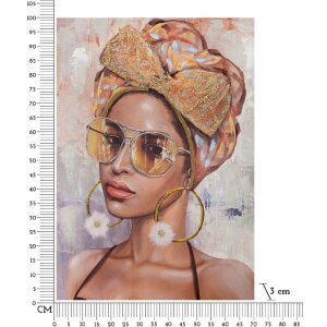 Mauro Ferretti perete mural Jennifer 70x3x100 cm multicolor