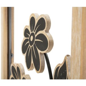 Mauro Ferretti Girish 30x2,5x60 cm braun schwarz Wandpaneel aus Eisen und MDF