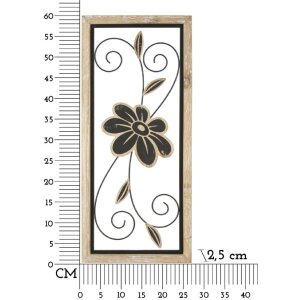 Mauro Ferretti panou de perete Koman 26x2.5x60 cm maro negru