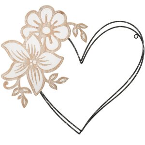 Mauro Ferretti Wandpaneel Herz 50x2x45 cm braun schwarz