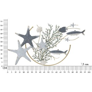 Mauro Ferretti panou de perete stea de mare 95.3x5x53.3 cm albastru