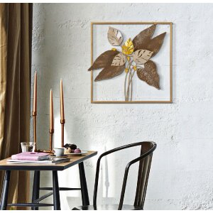 Mauro Ferretti panou de perete Browy 50.2x5.1x50.2 cm maro auriu