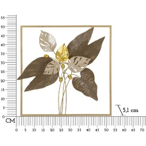 Mauro Ferretti panou de perete Browy 50.2x5.1x50.2 cm maro auriu