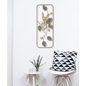 Mauro Ferretti panou de perete maimuță 28.6x3.8x74.3 cm gri auriu