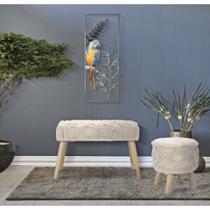 Mauro Ferretti Wandpaneel Papagei 28,6x2,5x74,3 mehrfarbig