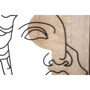 Mauro Ferretti MDF-Wandpaneel David 50x2x80 natur schwarz