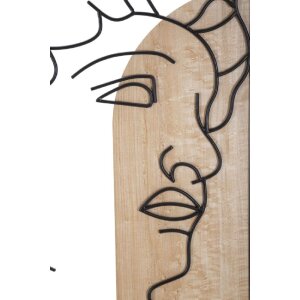 Mauro Ferretti MDF-Wandpaneel David 55x2x80 natur schwarz