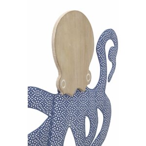 Mauro Ferretti Wandpaneel Oktopus 41x1,5x57 cm blau natur