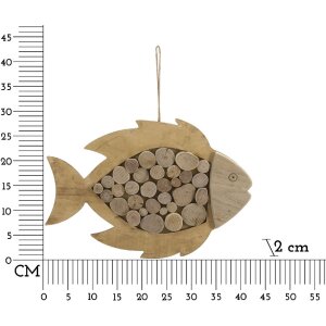 Mauro Ferretti Hängedeko Fisch Nature 42,5x2x28,5 cm natur