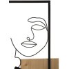 Mauro Ferretti Wandpaneel Gesichter 63x2x90 cm schwarz braun
