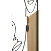 Mauro Ferretti Wandpaneel Gesichter 63x2x90 cm schwarz braun